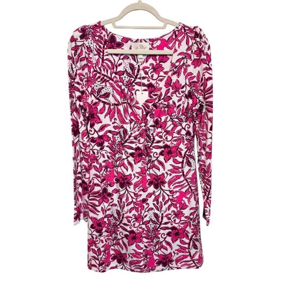 Lilly Pulitzer Anne Skirted Romper Dress Elderflower Blossom Pink Floral - Picture 5 of 16